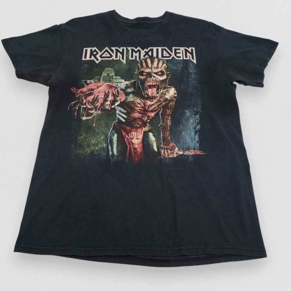 Iron Maiden T-Shirt Mens Medium Black Book of Souls 2016 World Tour Metal Rock - Picture 9 of 13